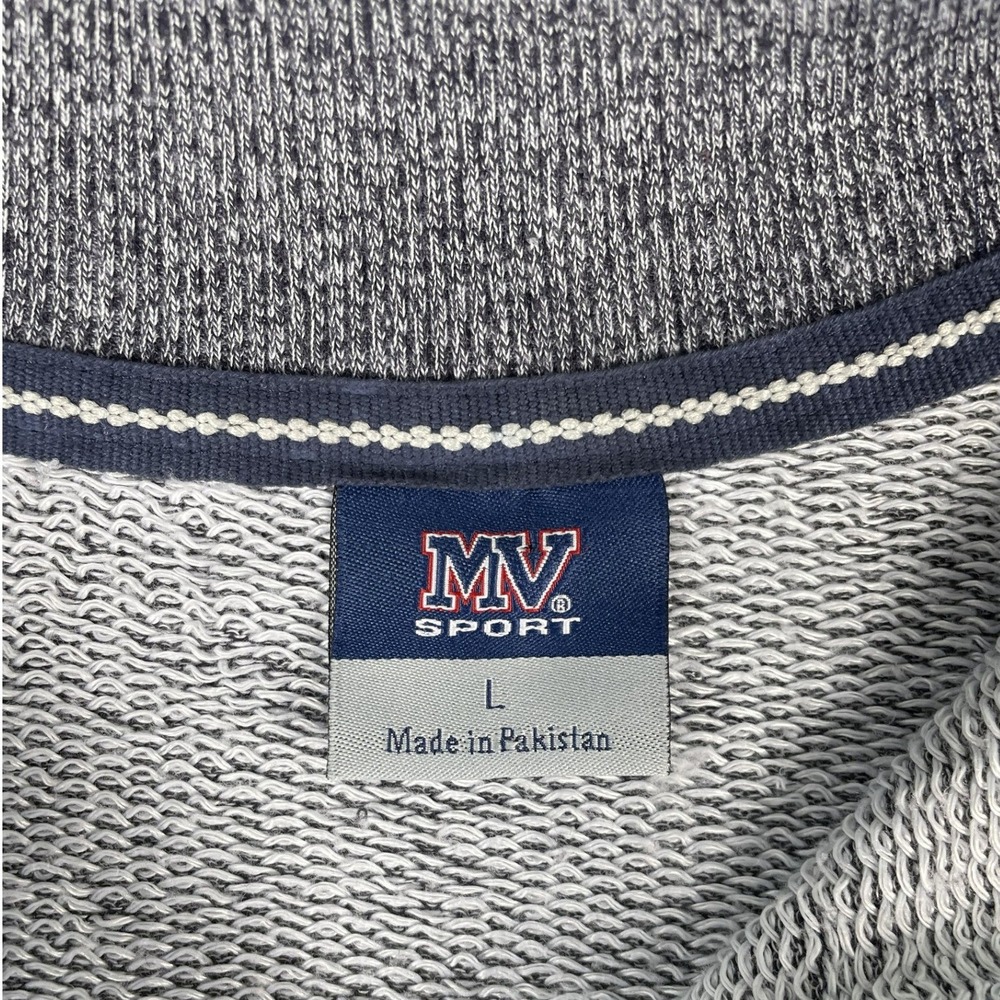 MV Sport Pullover Men L Grey Auburn Tigers Quarter Zip Button Mock Neck Marled - Picture 4 of 11